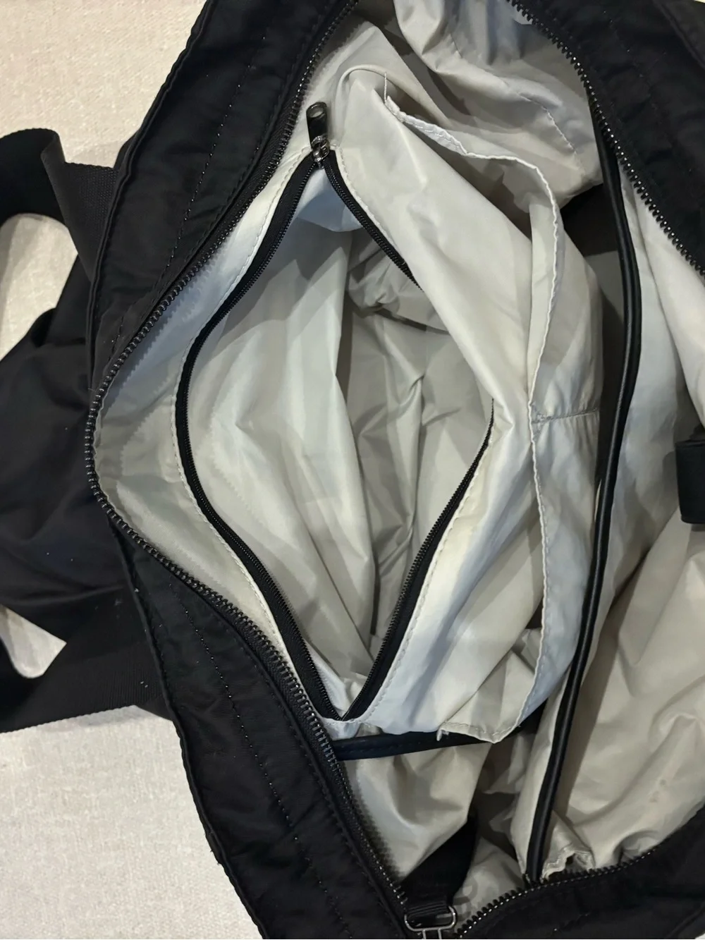 Athleta Black Tote Bag with Top Handles